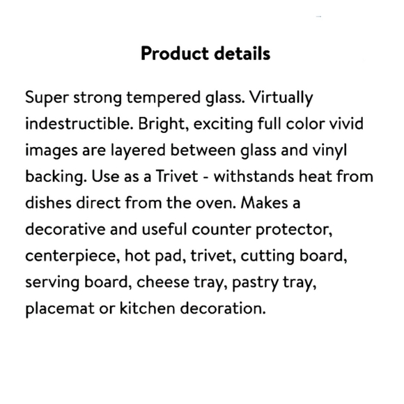 Mcgowan Tt0072 Tuftop Fruit Design Glass Cutting Board - Picture 5 of 5